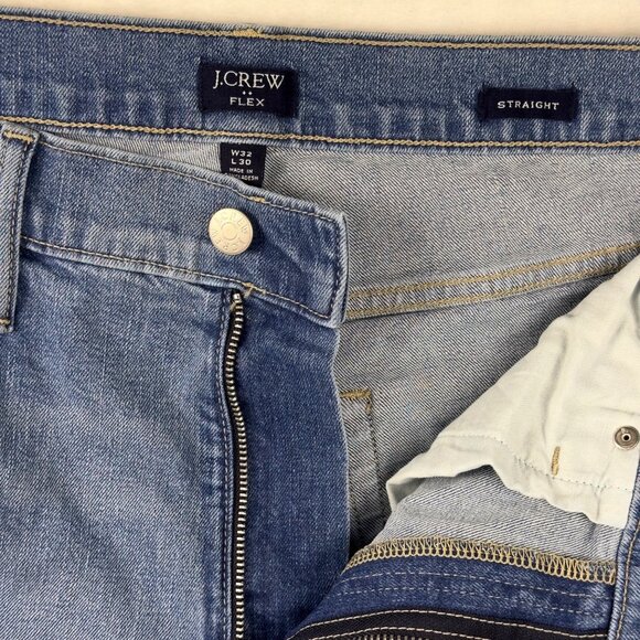 J.Crew Flex Men’s Straight Fit Jeans W32 L30 Light Wash Denim Everyday Comfort - Picture 5 of 10